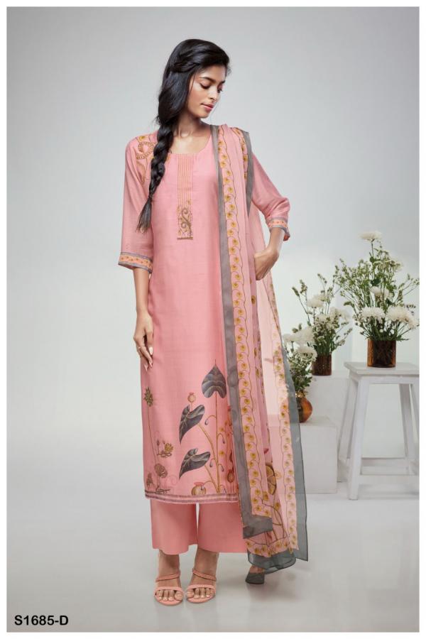 Ganga Lajita S1685 Silk Printed Designer Salwar Suit Collection